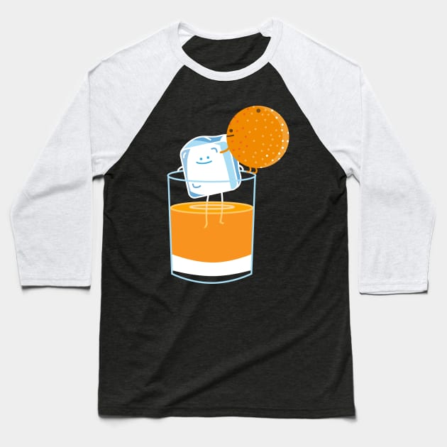 Orange juice couple Baseball T-Shirt by spontania